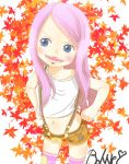  1girl character_name child hand_on_hip hat jewelry_bonney lipstick makeup one_piece piercing pink_hair shorts solo suspenders tank_top 