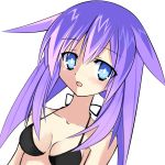  1girl bikini blue_eyes breasts choujigen_game_neptune highres neptune_(choujigen_game_neptune) neptune_(series) purple_hair purple_heart swimsuit 