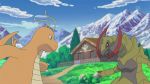  animated animated_gif battle dragon dragonite haxorus no_humans pokemon pokemon_(anime) 