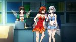  4girls amagi_brilliant_park animated animated_gif bare_shoulders black_hair blonde_hair blue_hair flower hair_flower hair_ornament koborii_(amaburi) long_hair multiple_girls muse_(amaburi) redhead salama_(amaburi) short_hair sylphy_(amaburi) 