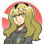  10s 1girl black_hair blonde_hair delinquent_(pokemon) female jacket kurozu_(crozu) lipstick long_hair makeup minun multicolored_hair nintendo npc_trainer pokemon pokemon_(game) pokemon_oras solo two-tone_hair yellow_eyes zipper 