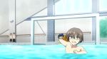  absolute_duo animated animated_gif ball brown_hair glasses multiple_boys pool water_polo 