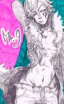  1boy baroque_works facial_mark male_focus mister_nine one_piece open_clothes open_shirt shirt sketch solo 