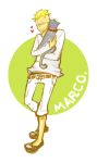  1boy alternate_costume blonde_hair cat glasses marco one_piece solo 