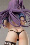  1girl ass backboob bikini breasts butt_crack demon_girl figure horns large_breasts leviathan_(the_seven_deadly_sins) long_hair micro_bikini open_mouth pointy_ears purple_hair red_eyes swimsuit the_seven_deadly_sins thick_thighs thigh-highs 