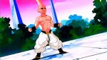  animated animated_gif dragon_ball dragonball_z fighting halo head_tail kuririn majin_buu pink_skin tentacle 