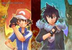  2boys alan_(pokemon) charizard mega_pokemon multiple_boys pokemon satoshi_(pokemon) 