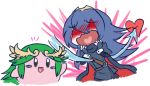  blue_hair blush fire_emblem fire_emblem:_kakusei green_hair kid_icarus kid_icarus_uprising kirby kirby_(series) lucina nintendo palutena super_smash_bros. 