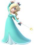  1girl blonde_hair blue_eyes crown earrings hair_over_one_eye highres jewelry lips looking_at_viewer super_mario_bros. mario_party official_art rosetta_(mario) super_mario_bros. super_mario_galaxy wand 