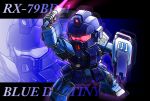  blue_destiny_01 character_name chibi energy_sword gundam gundam_side_story:_the_blue_destiny mecha memento_vivi shield sword weapon 