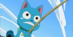  angry animated animated_gif backpack bag black_eyes cat fairy_tail happy_(fairy_tail) no_humans solo 