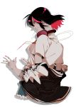  1girl absurdres artist_request back headphones highres jacket jewelry kill_la_kill looking_back matoi_ryuuko necklace solo 