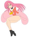  1girl absurdres ass flat_chest hair_ornament hairclip hayate_no_gotoku! highres katsura_hinagiku legs long_hair looking_back miniskirt open_mouth pink_hair school_uniform skirt thighs vector_trace yellow_eyes 