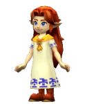  1girl 3d animated animated_gif blue_eyes boots bowser brown_hair lowres malon pointy_ears smile super_mario_bros. the_legend_of_zelda the_legend_of_zelda:_ocarina_of_time 