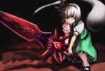  crossover fo~do ghost hitodama konpaku_youmu konpaku_youmu_(ghost) myon soul_calibur soul_edge_(sword) soul_edge_(weapon) soulcalibur sword touhou 