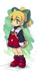  green_eyes hair_ribbon ponytail ribbon rockman rockman_(classic) roll 