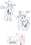  :o blush highres legwear_removed ndgd_(bean1215) ruby_rose rwby side_ponytail walk-in weiss_schnee 