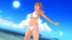  1girl beach bikini breasts dead_or_alive dead_or_alive_5 honoka_(doa) large_breasts official_art pink_hair swimsuit tecmo white_bikini white_swimsuit 