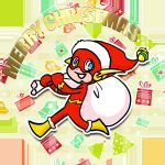  1boy barry_allen blue_eyes calborn chibi christmas dc_comics flash_(series) male_focus merry_christmas solo the_flash 