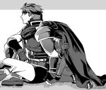  bodysuit breasts cape crying fire_emblem headband ike kudakeru metroid monochrome nintendo ponytail samus_aran super_smash_bros. 