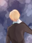  1boy blonde_hair formal male_focus night one_piece sanji smoking solo suit 