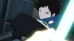  animated animated_gif arashiyama_jun black_hair brown_hair fighting gun multiple_boys sword weapon world_trigger 