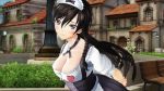  1girl 3d blush breasts cleavage huge_breasts long_hair maid sega shining_(series) shining_resonance sonia_blanche 