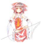  1girl detached_sleves gohei hair_ribbon hakurei_reimu japanese_clothes miko pokan_(xz1128) red_eyes ribbon solo tagme touhou traditional_media watercolor_(medium) 