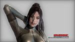  1girl arm_up black_hair breasts brown_eyes catsuit lips long_hair metal_gear_(series) metal_gear_solid metal_gear_solid_4 raging_raven smile 