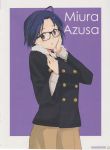  1girl coat glasses idolmaster miura_azusa short_hair skirt sweater teru_(grafroller) 