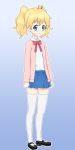 1girl alice_cartelet blonde_hair blue_eyes kin-iro_mosaic kirishima_(artist) school_uniform skirt solo twintails 
