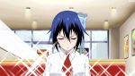  1boy 1girl animated animated_gif glasses happy maiko_shuu nisekoi troll_face tsugumi_seishirou 