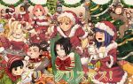  4girls 6+boys akatsuki_(naruto) akimichi_chouji animal_costume antlers bell black_eyes black_hair blonde_hair blue_eyes blue_hair book bow box candy candy_cane character_request christmas christmas_tree cookie costume cup decorations deidara dress elbow everyone eyebrows fingers fishman food fur_trim gaara gag gift gift_box gills gloves guitar hair_over_one_eye hair_tie half_mask handheld_game_console hands haruno_sakura hat hatake_kakashi hoshigaki_kisame hyuuga_hinata hyuuga_neji instrument inuzuka_kiba kanji kettle killer_bee long_hair looking_at_viewer mask multiple_boys multiple_girls nara_shikamaru naruto naruto_shippuuden nintendo_ds one_eye_closed open_mouth pink_hair ponytail red_dress redhead reindeer_costume rock_lee sai saliva santa_hat short_hair spiky_hair tape_gag teeth tenten tobi translation_request tray uchiha_obito uchiha_sasuke uzucake uzumaki_naruto violet_eyes wink wrapped yamanaka_ino zetsu 