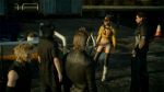  1girl 4boys animated animated_gif boots breasts cidney_aurum cleavage curly_hair final_fantasy final_fantasy_xv gas_station gladiolus_amicitia hat ignis_scientia knee_boots midriff multiple_boys noctis_lucis_caelum prompto_argentum short_hair short_shorts shorts thigh-highs 