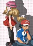  black_hair blue_eyes brown_eyes brown_hair hainchu pokemon pokemon_(anime) satoshi_(pokemon) serena_(pokemon) 