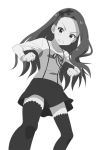  1girl animated animated_gif female forehead idolmaster minase_iori monochrome panties pantyshot skirt stomp tagme underwear upskirt 