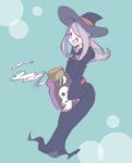  1girl bottle female grin hair_over_one_eye hat highres little_witch_academia long_hair poison red_eyes smile solo sucy_manbabalan tagme witch witch_hat 