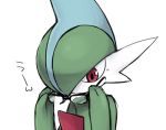  1boy gallade glasses lowres male_focus no_humans pokemon red_eyes simple_background solo tagme utsugi_(skydream) white_background 