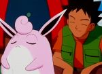  animated animated_gif black_hair blue_eyes dark_skin pokemon pokemon_(anime) slapping takeshi_(pokemon) wigglytuff 