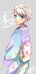  1girl blonde_hair blue_eyes elsa_(frozen) frozen_(disney) japanese_clothes kimono 