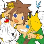  2boys child crossover kid_icarus link lowres male_focus multiple_boys nintendo pit_(kid_icarus) the_legend_of_zelda young_link 