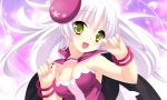  1girl :d breasts female long_hair looking_at_viewer lullshare open_mouth smile solo twinkle_crusaders white_hair 