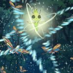  antennae beautifly butterfly butterfly_wings celebi closed_eyes forest insect nature no_humans pokemon pokemon_(game) tagme tree wings 