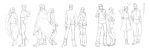  5boys 5girls fishnets flak_jacket forehead_protector greyscale haruno_sakura headband hyuuga_hinata k27d long_hair looking_at_viewer midriff monochrome multiple_boys multiple_girls nara_shikamaru naruto naruto:_the_last navel rock_lee sai shorts sketch smile standing temari tenten uchiha_sasuke uzumaki_naruto very_long_hair yamanaka_ino 