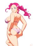  ass ass_grab bikini blue_eyes breasts large_breasts lvl_(sentrythe2310) my_little_pony my_little_pony_friendship_is_magic personification pink_hair pinkie_pie plump sideboob smile swimsuit thighs 