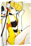  10s 1girl blonde_hair blue_eyes emolga gym_leader kamitsure_(pokemon) one_eye_closed pokemon pokemon_(game) pokemon_bw wink 