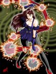  1girl gloves high_heels jojo_no_kimyou_na_bouken lisa_lisa long_hair milf pantyhose red_shoes shoes solo 