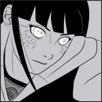  1girl byakugan face hyuuga_hinata naruto yoru_(3line11) 