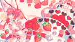  1girl arc_system_works cake clover dress elphelt_valentine food green_eyes guilty_gear guilty_gear_xrd hat heart redhead strawberry sword weapon wedding_dress 