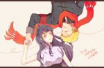  blonde_hair couple hime_cut husband_and_wife hyuuga_hinata naruto naruto:_the_last purple_hair scarf smile uzumaki_naruto whiskers 